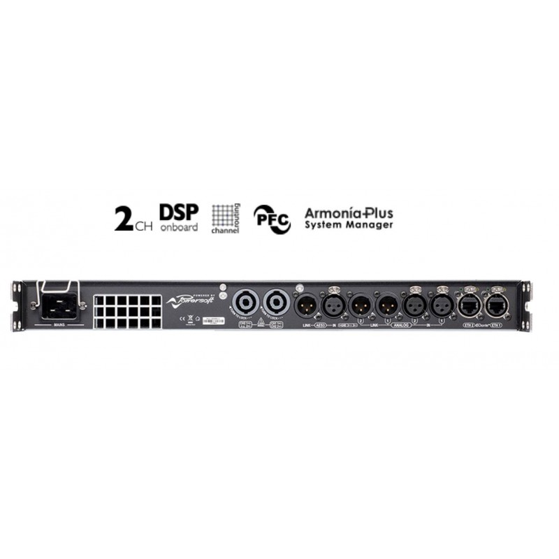 POWERSOFT T302 Amplificateur de Puissance 2 x 1500 watts sous 4Ω (avec DSP + Dante)
