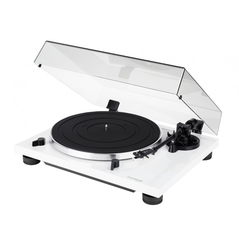 Thorens TD 201 Platine Vinyle "Plug & Play" Munie d'un Amplificateur Phono Intégré & d'une Cellule AT 3600