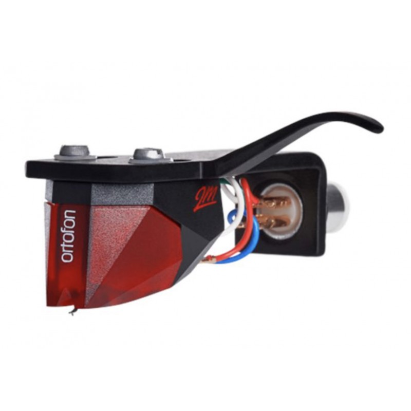 ORTOFON 2M RED Cellule à Aimant Mobile (MM) Pré-Montée sur Porte Cellule SH-04 Black