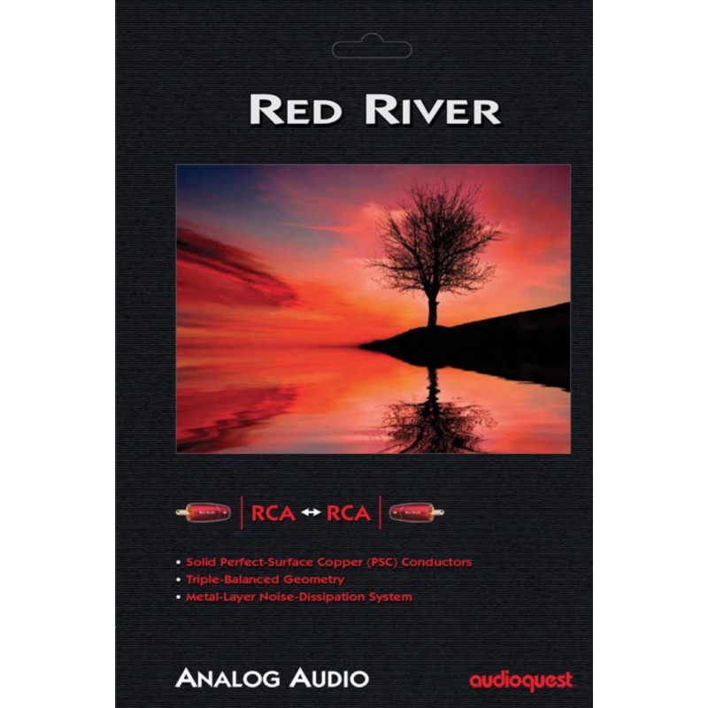 AUDIOQUEST RED RIVER Câble Audio Analogique Asymétrique RCA (La Paire)