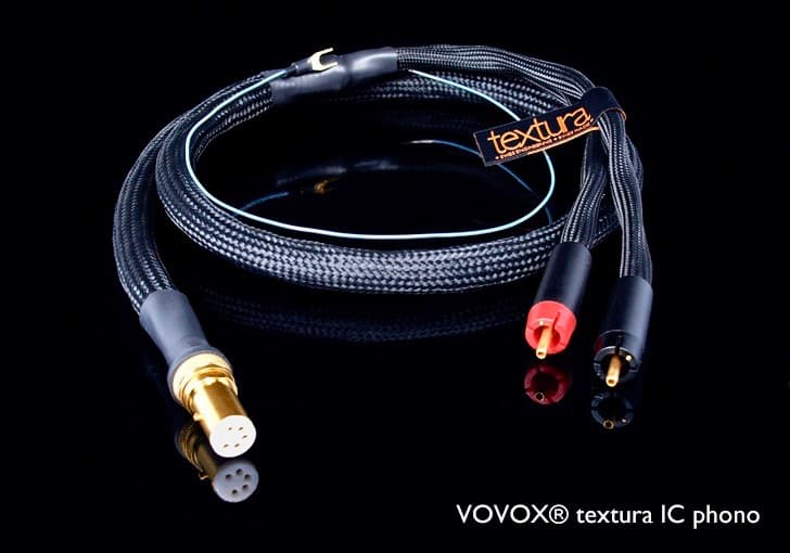 VOVOX® Textura IC Phono Câble Audiophile Asymétrique (RCA) pour Platines Vinyles