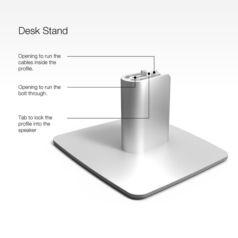 DYNAUDIO Xeo 2 Desk Stand Pieds pour Enceintes Bibliothèques (La Paire)