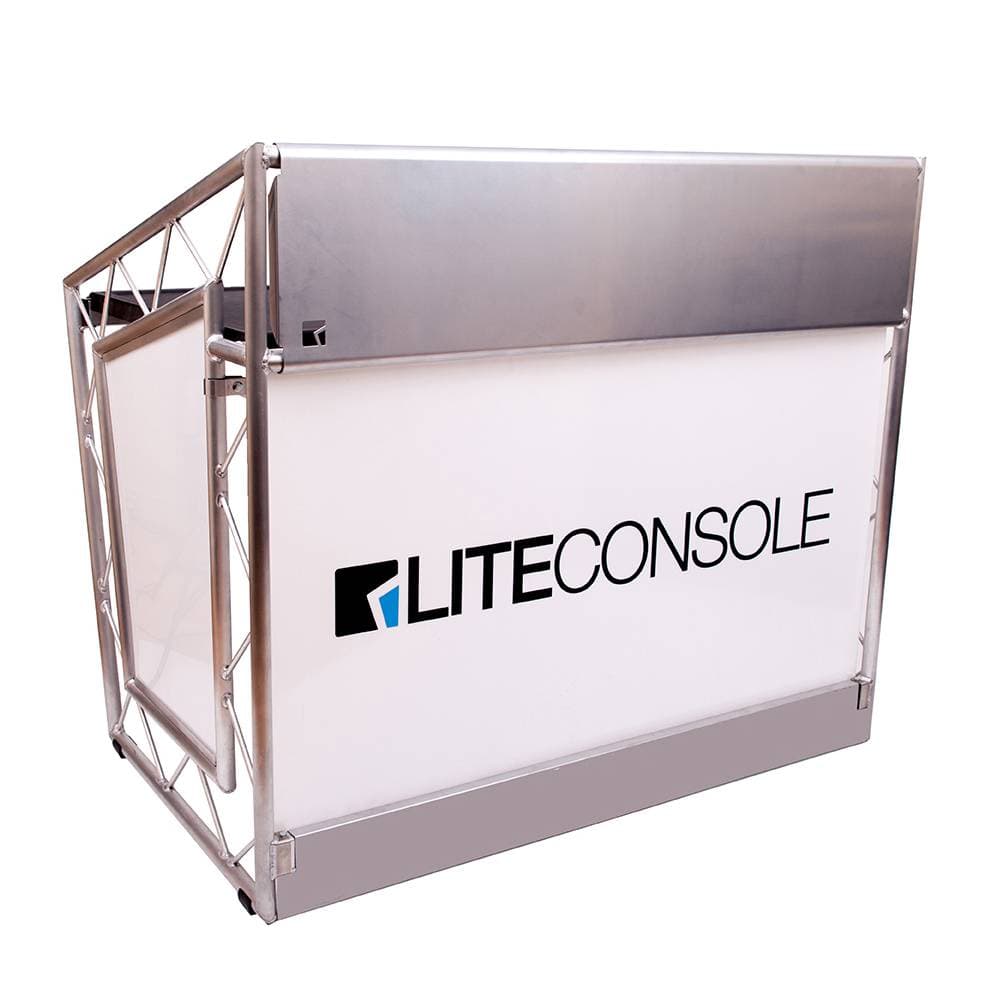 LITECONSOLE XPRSLite V2 Régie DJ Pliable et Personnalisable en Aluminium (Habillage Naturel)